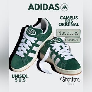 Adidas Campus 00s Green and White Sneakers UNISEX